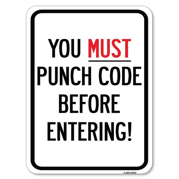 Safety Sign, 18 in Height, Aluminum, 23234